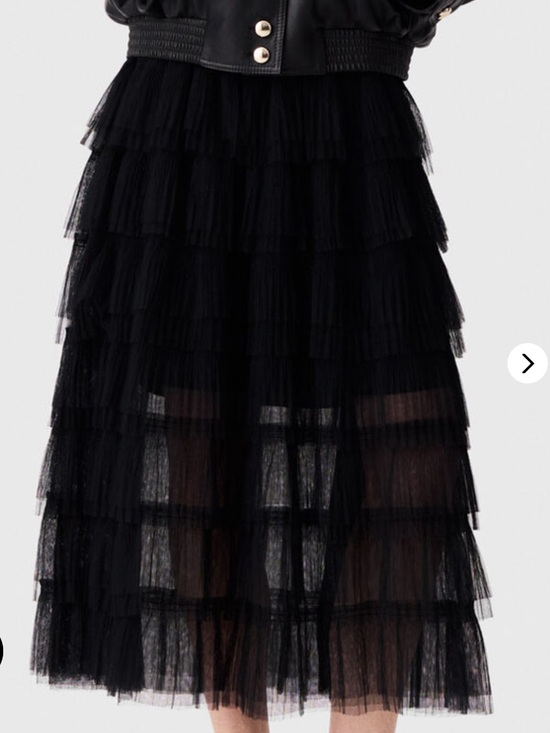 Maje Dresses & Skirts - Maje Tulle Black Midi Skirt NWT Size 40 or Size Large Designer Luxury